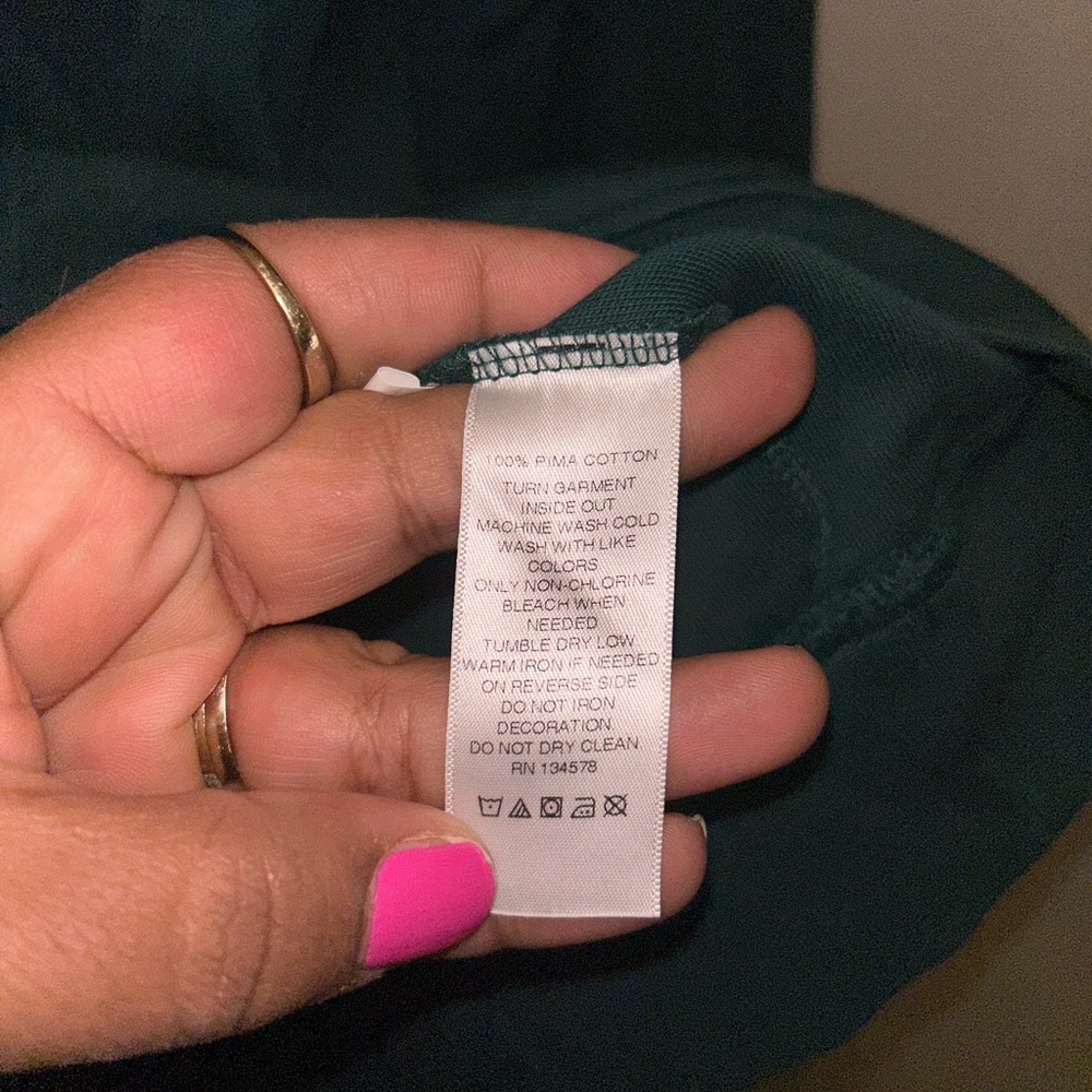 Vineyard Vines 1/4 zip Pullover - green 100% Pima cotton - Picture 7 of 9